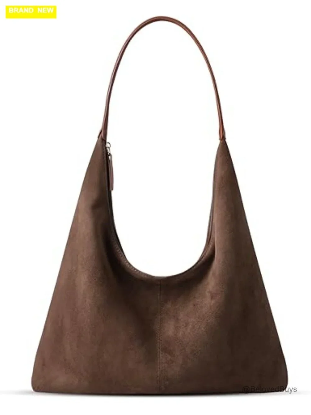 Faux Suede Slouchy Hobo Shoulder Bag Tote Purse